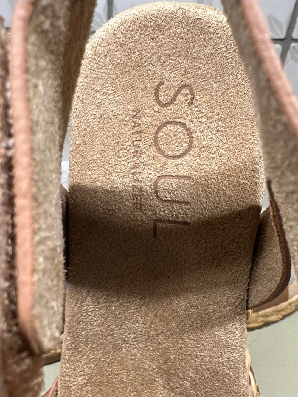SOUL by NaturalizerWomen’s Tan Espadrille Wedge Sandals - Deara Size 6.5 NIB
